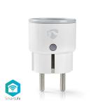 hvid ios android c 40 - -10 7 7 cee f type stik eu 2500w effektmåler wi-fi plug smart smartlife nedis