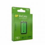 batteri 1-pak nimh 200mah 9v genopladelig gp
