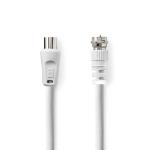 plastikpose hvid pvc runde m 00 5 afskrmet dobbelt ohm 75 nikkelplateret han coax iec f-han antennekabel satellit