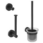 black silk glas toiletrulleholder toiletbrste krog iom brma