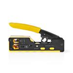 sort gul stål soft-touch stripping plier klipper rj45 rj12 cat7 cat6a cat6 cat5e cat5 tang crimp