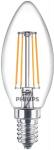 glas klar b35 840 e14 40w 3w 4 kerte led corepro philips