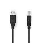 box sort pvc runde m 0 2 nikkelplateret mbps 480 han usb-b han usb-a 0 2 usb usb-kabel