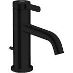 sort mat bundventil med tud 130mm håndvaskarmatur one axor hansgrohe