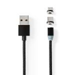 box sort nylon runde m 00 2 nikkelplateret transfer data no han type-c usb han micro-b usb type-a usb 0 2 usb usb-kabel