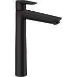 ventil op løft med sort mat håndvaskarmatur-arm 240 e talis hansgrohe