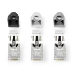 box grå pvc stk 10 guldplateret lige cat7 ftp strenget fast through pass rj45 rj45-stik