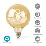 stk 1 globe ios android glas k 6500 - 1800 hvid kølig til varm w 9 4 lm 360 e27 wi-fi glødepære led smartlife nedis