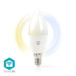 stk 1 stearinlys ios android k 6500 - 2700 hvid kølig til varm w 9 4 lm 470 e14 wi-fi led-pære smartlife nedis
