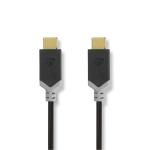 box sort pvc runde m 00 2 guldplateret gbps 5 han usb-c han usb-c 1 gen 2 3 usb usb-kabel