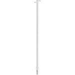 hvid lakeret stål rustfrit kroge 4 med 1480x30mm håndklædetørrer elektrisk plus uno kriss