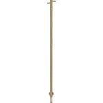guld børstet stål rustfrit kroge 4 med 1480x30mm håndklædetørrer elektrisk plus uno kriss