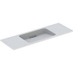 krom børstet hvid møbel indbygningselement til 1200x400x13mm håndvask one geberit