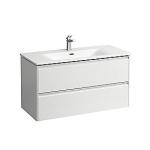 højglans hvid softclose alugreb 100cm møbelpakke palace laufen