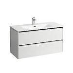 højglans hvid softclose sortgreb 100cm møbelpakke palace laufen