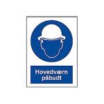 297mm x 210mm plast a4 pbudt hovedvrn sikkerhedsskilte