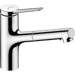 forkromet udtrækstud med tud 219mm køkkenarmatur m33 zesis hansgrohe
