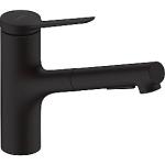 sort mat udtrækstud med tud 219mm køkkenarmatur m33 zesis hansgrohe