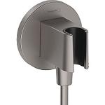 chrome black brushed håndbruser til 2 1 slangeudtag s fixfit hansgrohe