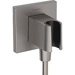chrome black brushed håndbruser til 2 1 slangeudtag e fixfit hansgrohe