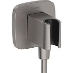 chrome black brushed håndbruser til 2 1 slangeudtag q fixfit hansgrohe