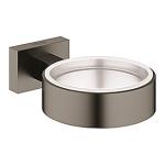 graphite hard brstet sbeskl glas til holder new cube essentials grohe