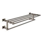 graphite hard brstet hndkldestang med 600x210mm hndkldehylde new cube essentials grohe