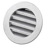 fluenet med samt flange med aluminium 125mm dusav rist metal duka