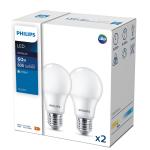 2-pak mat 827 e27 a67 100w 13w standard led philips