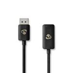konvolut sort pvc tpe runde m 20 0 lige nikkelplateret 30hz 8k -udgang hdmi han displayport adapter displayport
