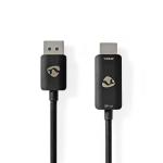 konvolut sort tpe runde m 80 1 lige nikkelplateret 30hz 8k stik hdmi han displayport adapter displayport