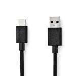 box sort pvc runde m 00 1 nikkelplateret gbps 5 han usb-c han usb-a 1 gen 2 3 usb usb-kabel