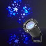 udendrs eller indendrs iskrystaller bl og hvide led-snefnug-projektor lys dekorativt nedis
