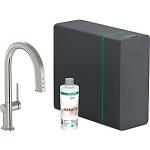 finish stål rustfrit sbox 1jet udtrækstud 210 sodasystem m91 aqittura hansgrohe