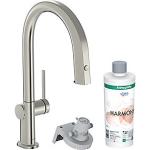 finish stål rf set starter sbox 1jet udtrækstud 210 filtersystem m91 aqittura hansgrohe