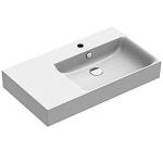 glasur antibakteriel og rengøringsvenlig overløb med hanehul med højre bassin 800x470mm håndvask up80 premium catalano