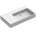 glasur antibakteriel og rengøringsvenlig overløb med hanehul uden højre bassin 800x470mm håndvask up80 premium catalano