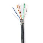 gaveske sort pe runde udendrs m 0 100 kobber ftp s solid cat6 roll netvrkskabel