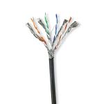 gaveske sort pe runde udendrs m 0 100 kobber ftp s solid cat7 roll netvrkskabel