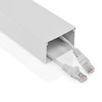 hvid aluminium mm 40 kabel på tykkelse maksimal stk 1 kanal management kabel