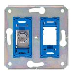 plate cover white incl socket coax modulaire c edc2000