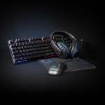 layout us qwerty sort musemåtte og mus headset tastatur 5-i-1 kit combo gaming nedis