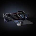 layout de qwertz sort musemåtte og mus headset tastatur 5-i-1 kit combo gaming nedis