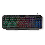 multimedia m 30 1 strømkabellængde drevet usb layout us qwerty led nøgler membrane type-a usb keyboard gaming wired nedis