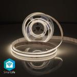 ios android lm 1000 k 6500 - 2700 ip20 m 00 2 cob hvid kølig til varm wi-fi led-bånd smartlife nedis