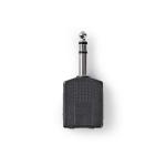 konvolut stk 10 sort abs lige nikkelplateret hunstik mm 35 6 2x hanstik mm 35 6 adapter audio stereo