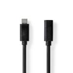 label sort pvc runde m 00 1 nikkelplateret gbps 5 60hz 4k w 60 hun usb-c han usb-c 1 gen 2 3 usb usb-kabel