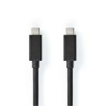 label sort pvc runde m 00 2 nikkelplateret gbps 20 60hz 4k w 100 han usb-c han usb-c 2x2 gen 2 3 usb usb-kabel