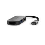 box grå pvc nikkelplateret runde m 10 0 hun usb-c hun usb-a -udgang hdmi han usb-c 1 gen 2 3 usb adapter multi-port usb