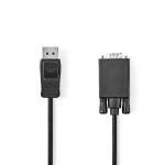 label sort pvc runde m 00 1 1080p opløsning maksimal nikkelplateret han vga han displayport vga-kabel